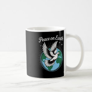 Frieden auf Erden Taube und Globus Glaube Weihnach Kaffeetasse