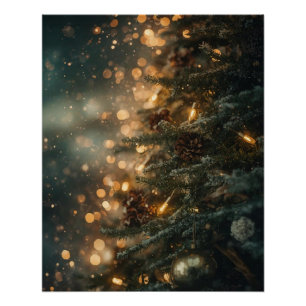 „Frieden auf Erden“ Vintage-Weihnachtsplakat Poster