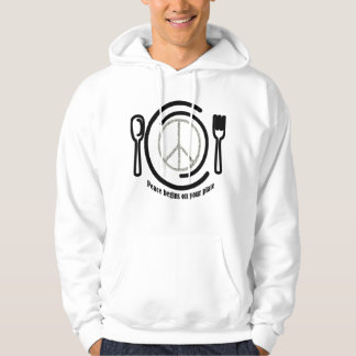 Frieden auf Platten-Kapuzenpulli Hoodie
