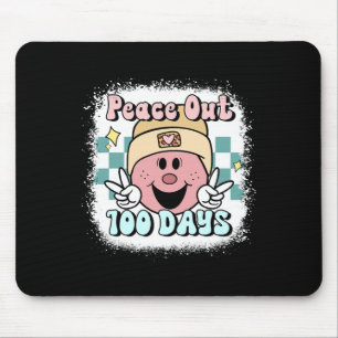 Frieden aus 100 Tagen Schullächeln Gesicht 100. Ta Mousepad