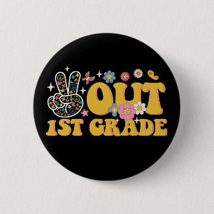 Frieden aus 1. Klasse Groovy letzten Schultag Button