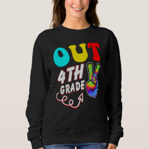 Frieden aus 4. Klasse letzten Tag der Schule Viert Sweatshirt