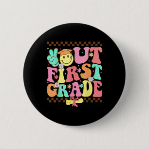 Frieden aus erster Klasse letzten Tag der Schule G Button