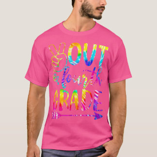 Frieden aus vierte vierte Klasse glücklich letzten T-Shirt