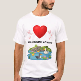 Frieden beginnt beim Zuhause-Shirt | Ruhe und Bewa T-Shirt
