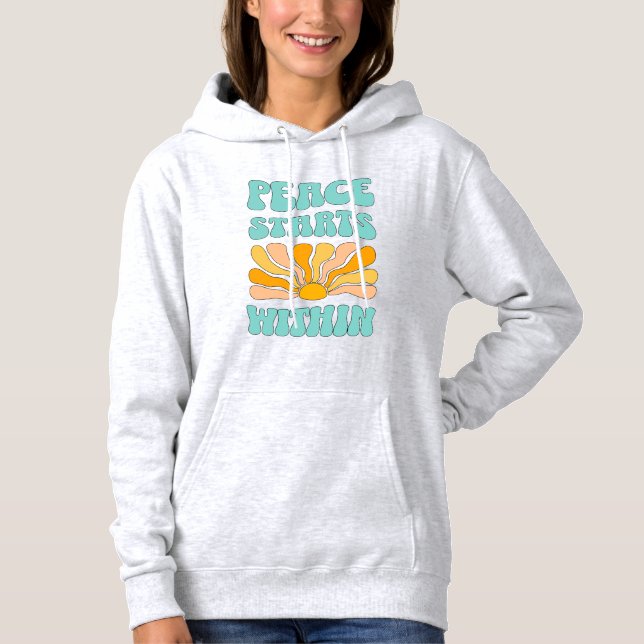 Frieden beginnt in hoodie (Vorderseite)