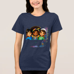 Frieden beginnt mit Freundlichkeit Diverse Kinde Tri-Blend Shirt