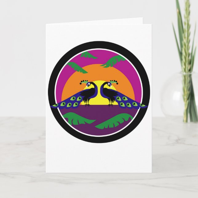 Frieden bei Sonnenuntergang Karte (Vorderseite)