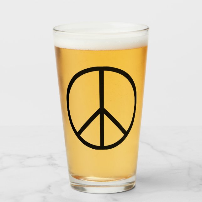 Frieden (CND) Glas (Vorne (Gefüllt))