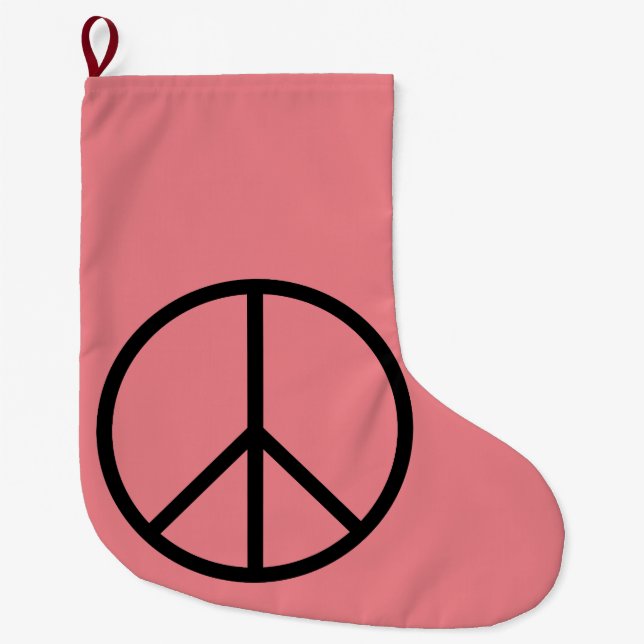 Frieden (CND) Großer Weihnachtsstrumpf (Vorderseite)