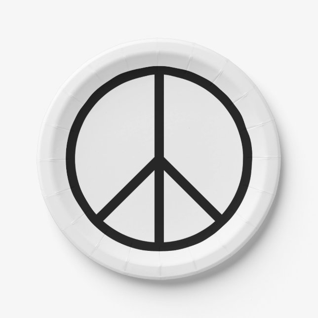 Frieden (CND) Pappteller (Vorderseite)