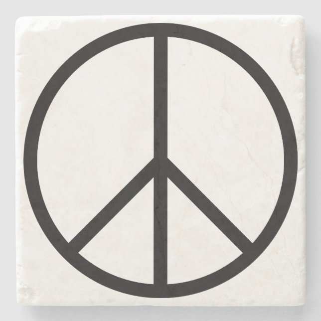 Frieden (CND) Steinuntersetzer (Vorderseite)
