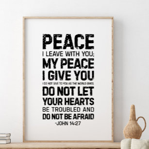 Frieden, den ich mit dir Verließ, John 14:27 Poster