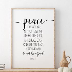 Frieden, den ich mit dir Verließ, John 14:27 Poster