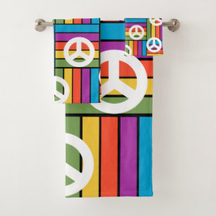 Frieden der 1970er badhandtuch set
