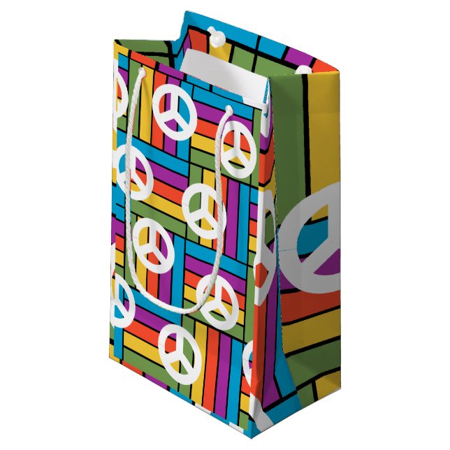 Frieden der 1970er kleine geschenktüte (Vorderseite Schrägansicht)