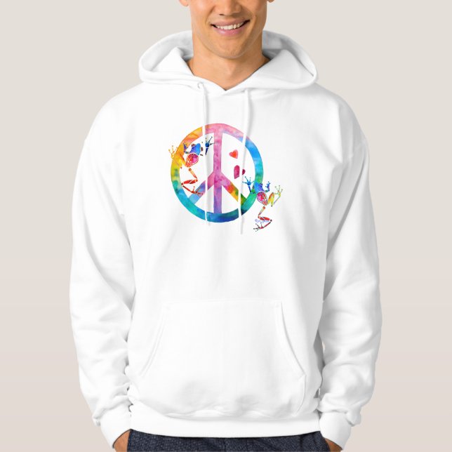Frieden der Baum-Frosch-4 Hoodie (Vorderseite)