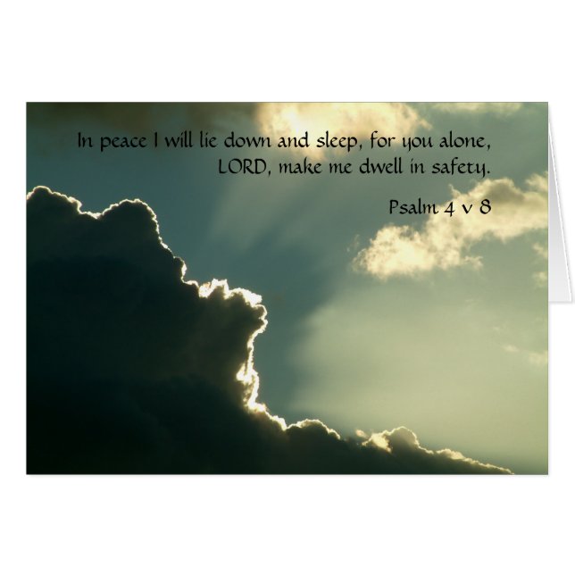 Frieden der Lord Series | Psalm 4 v 8 (Vorderseite (Horizontal))