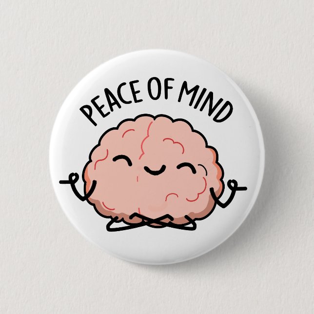 Frieden des Geistes Funny Brain Meditation Puff Button (Vorderseite)