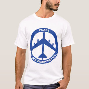 Frieden Die alte Mode - B-52G Blau T-Shirt
