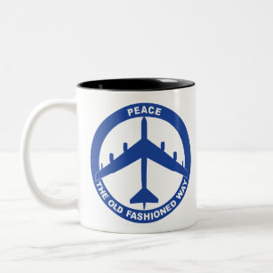 Frieden Die alte Mode - B-52G Blau Zweifarbige Tasse