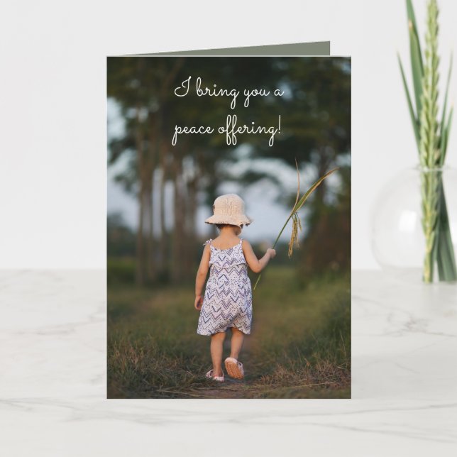 FRIEDEN, DIE SORRY CARD BIETEN DANKESKARTE (Vorderseite)