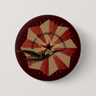 Frieden durch Handels-Knopf Button