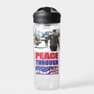 Frieden durch Kraft Trinkflasche