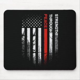 Frieden Durch Stärke Bedruckte Flagge USA Mousepad