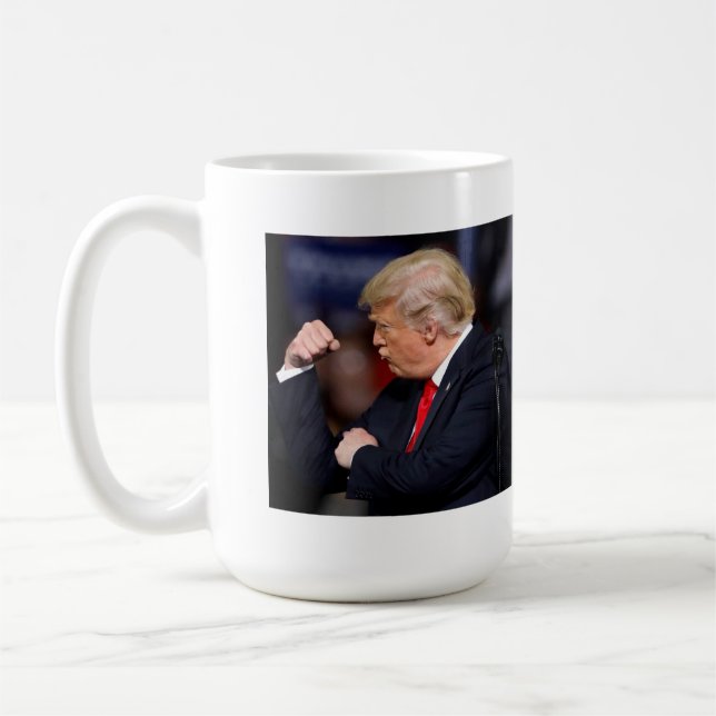 Frieden durch Stärke Trump Kaffeetasse (Links)