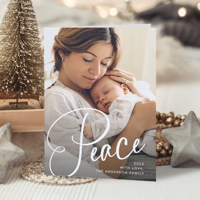 Frieden | Elegante Schrift und Foto Weihnachten (A prayer for peace this holiday season)