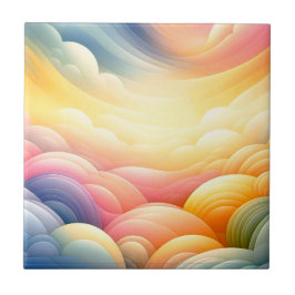 Frieden finden in den Puffy Dreamy Coluds Fliese