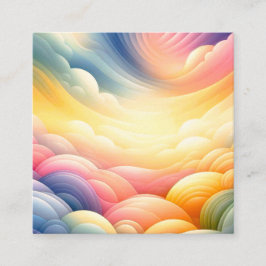 Frieden finden in den Puffy Dreamy Coluds Quadratische Visitenkarte