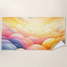 Frieden finden in den Puffy Dreamy Coluds Strandtuch