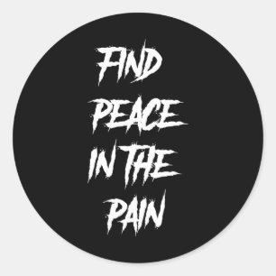 Frieden finden in den Schmerzen Runder Aufkleber