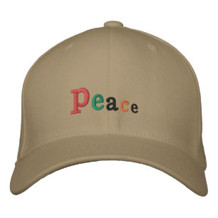 "Frieden" Flex Cap bestickt Bestickte Baseballkappe