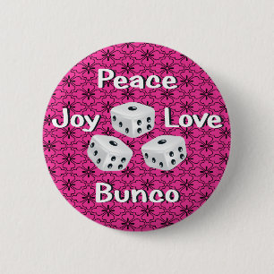 Frieden, Freude, Liebe, bunco Button