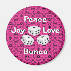 Frieden, Freude, Liebe, bunco Magnet