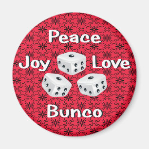Frieden, Freude, Liebe, bunco Magnet
