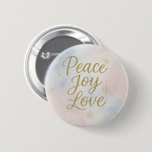 Frieden Freude Liebe Elegantes Weihnachten Button