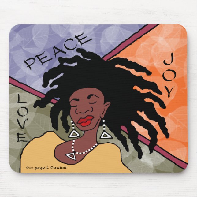 Frieden, Freude und Liebe Mousepad (Vorne)