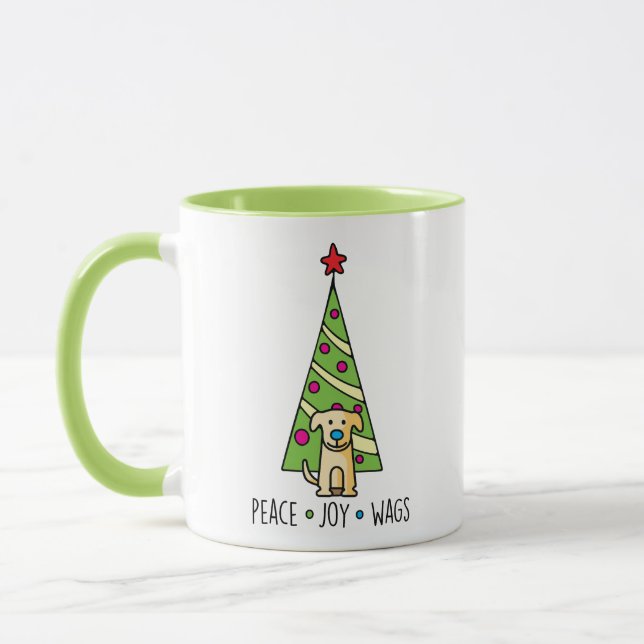 Frieden, Freude und Wags-Tasse Tasse (Links)
