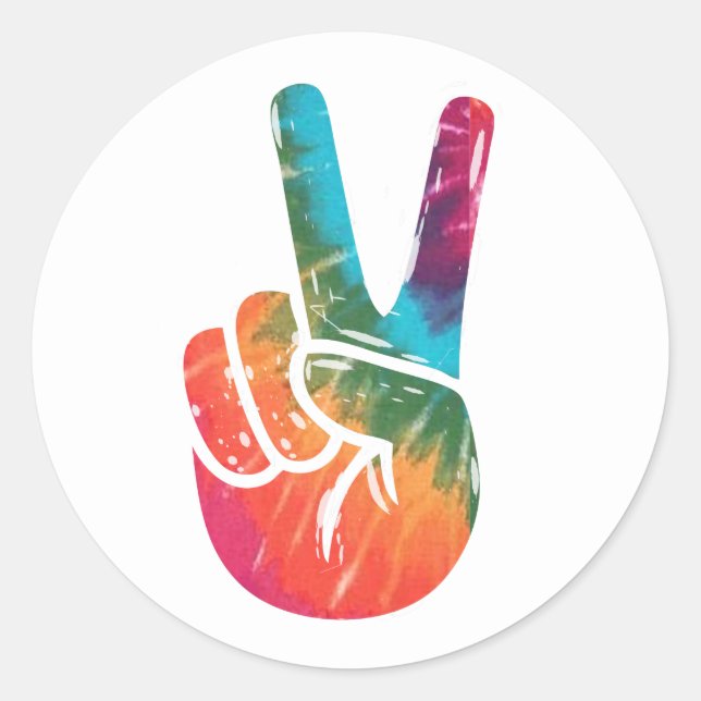 FRIEDEN, FRIEDENSSIGNAL RUNDER AUFKLEBER (Vorderseite)