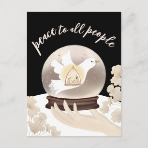 Frieden für alle Menschen Christlicher Geburtsurla Postkarte