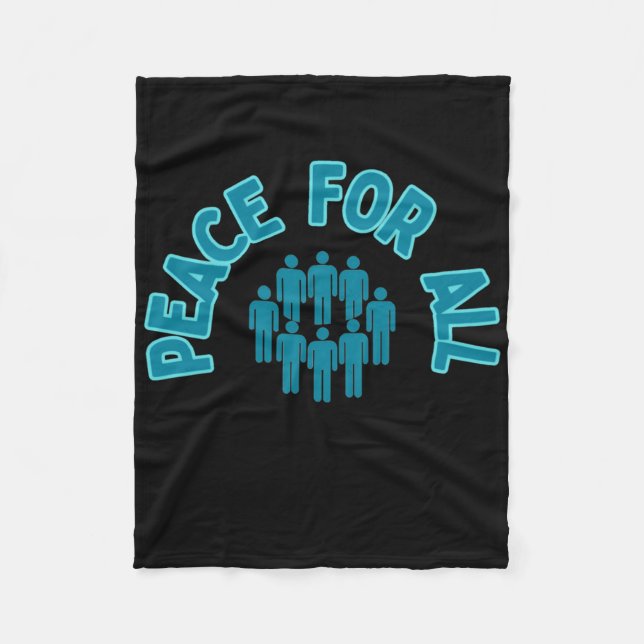 Frieden für alle Sticker Peace Sticker One World Fleecedecke (Vorderseite)