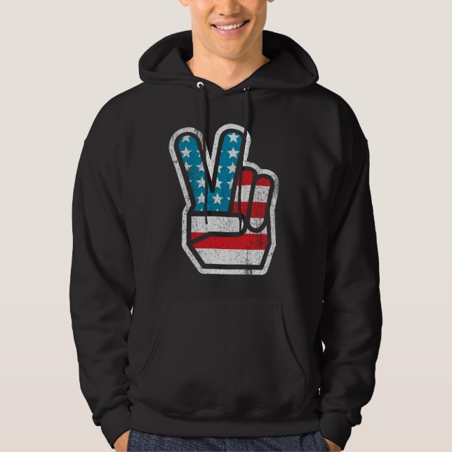 Frieden für Amerika-Shirt Hoodie (Vorderseite)
