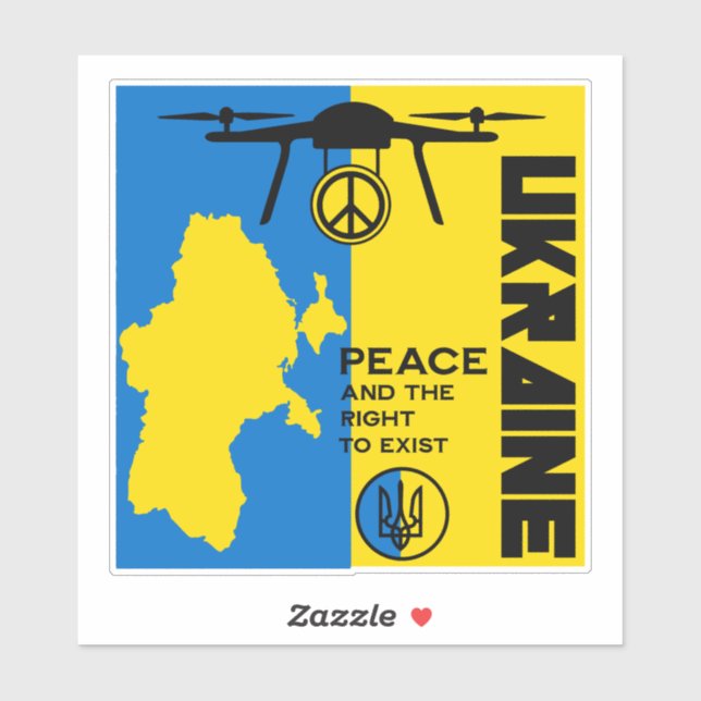 Frieden für die Ukraine Aufkleber (Blatt)