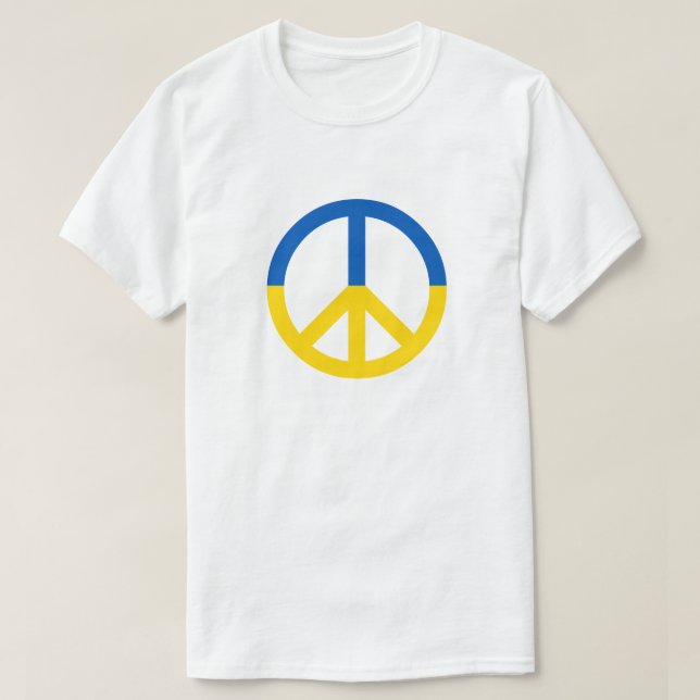 Frieden für die Ukraine - Blaue Farbe der gelben F T-Shirt (Design vorne)