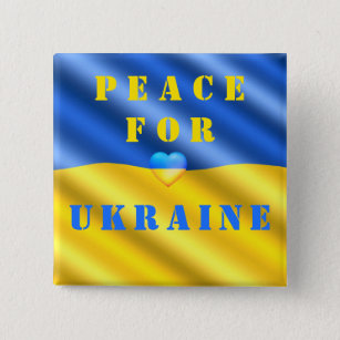 Frieden für die Ukraine - Button-Flag - Freiheit d Button