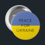 Frieden für die Ukraine Einfache minimale ukrainis Button<br><div class="desc">Zeigen Sie Ihre Unterstützung für die Ukraine mit diesem einfachen Design,  sagen Sie nein zum Krieg.</div>